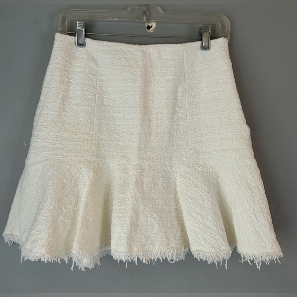 Rebecca Taylor cream Tweed skirt. Cotton. Size 6. Excellent condition